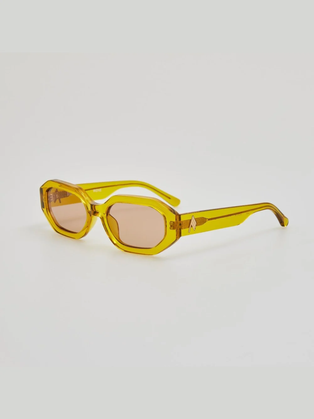 Linda Farrow Irene Sunglasses, mustard, view 2