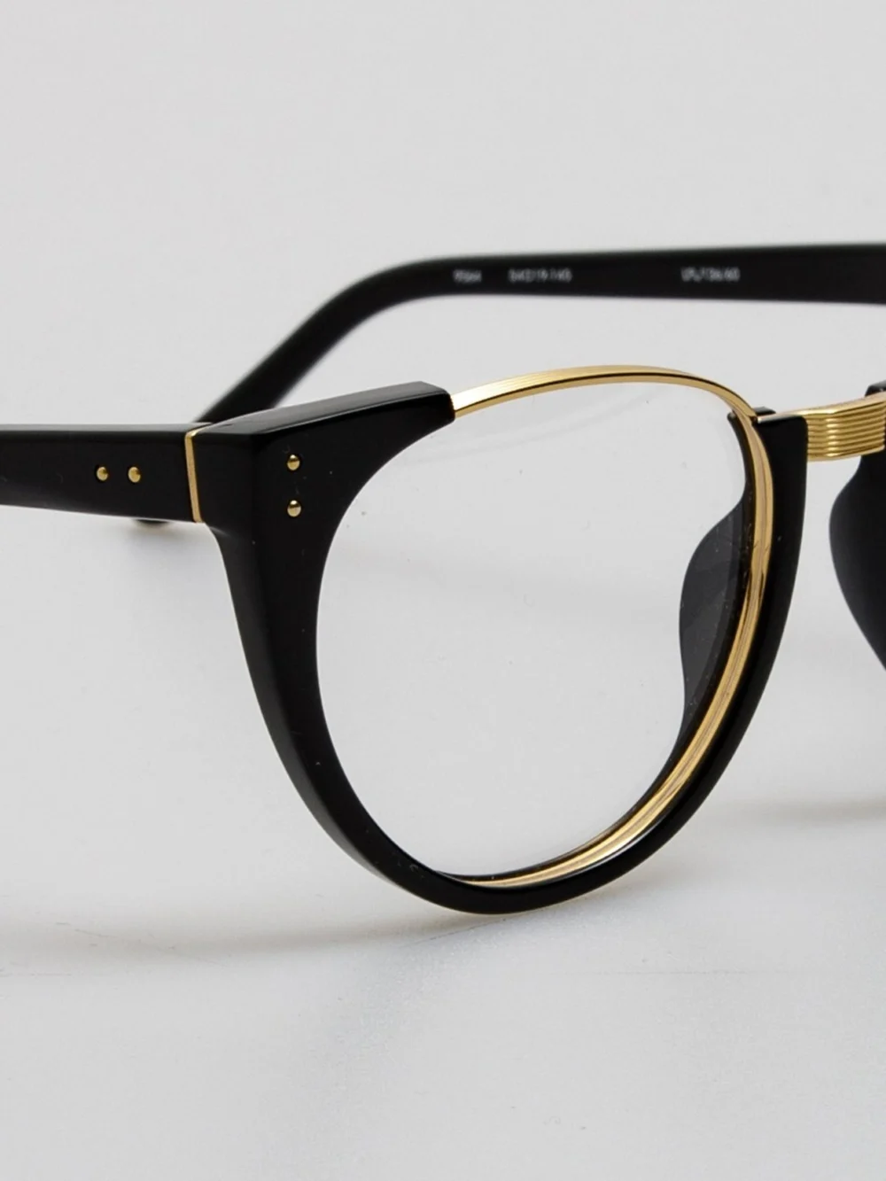 Linda Farrow Iris Oval Optical Frame, black, view 4