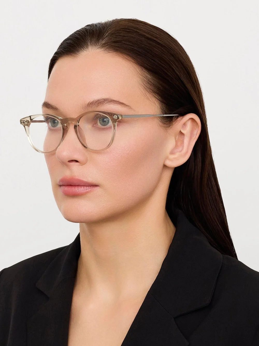 Linda Farrow Jamie Optical, truffle, view 3