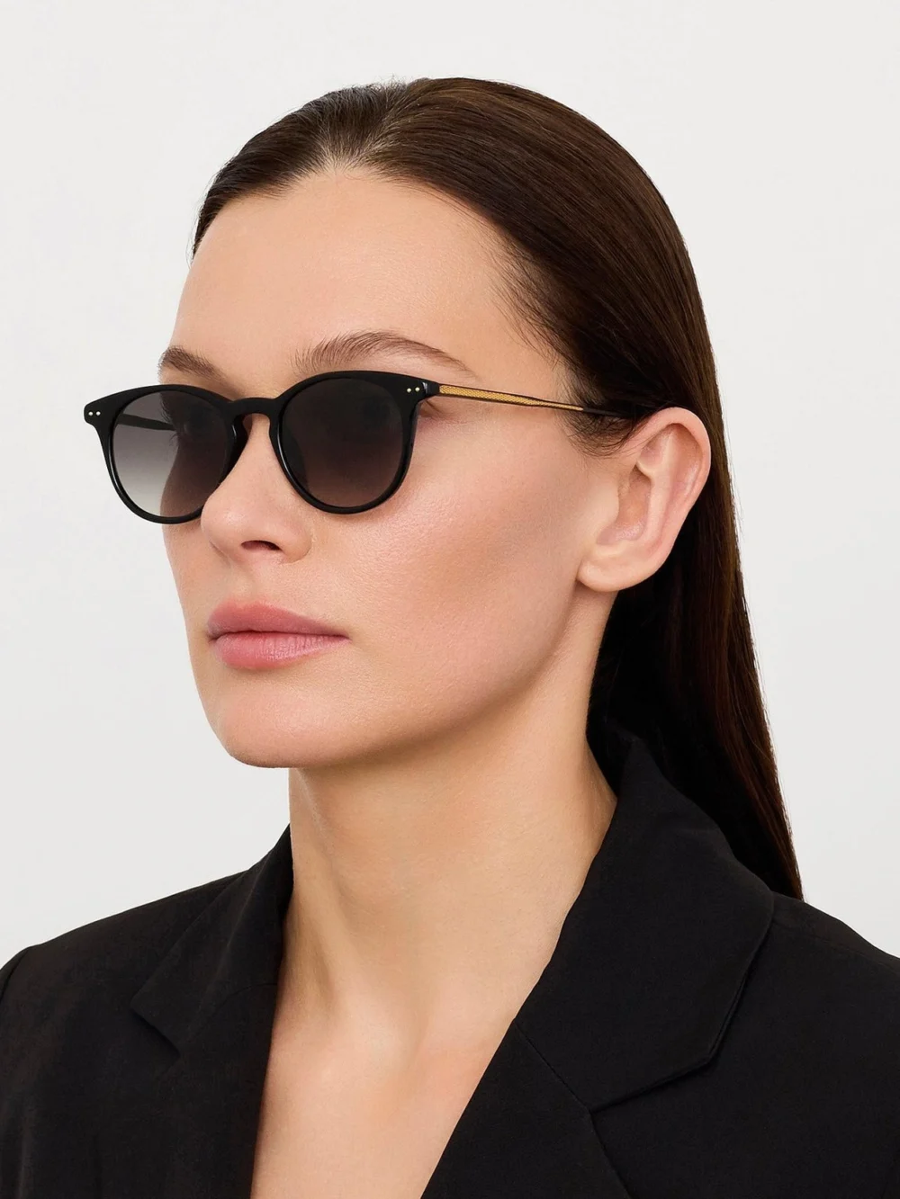 Linda Farrow Jamie Sunglasses, grey, view 3