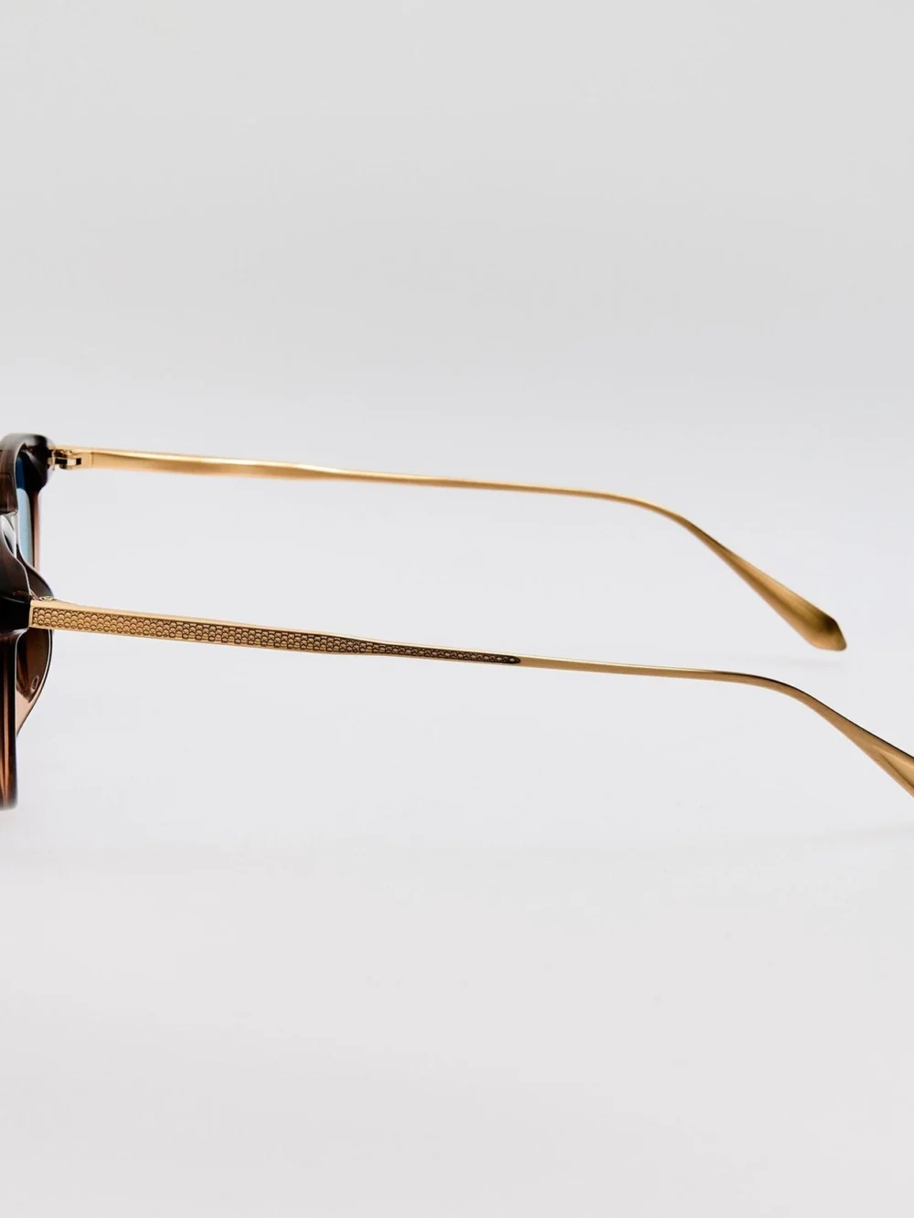 Linda Farrow Jamie Sunglasses, matt champagne and aqua, view 6