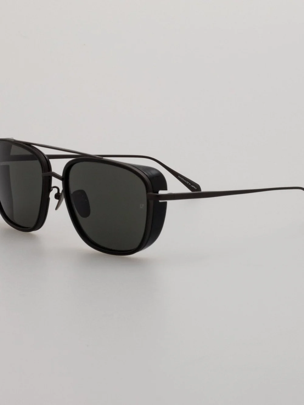 Linda Farrow Jarvis Sunglasses, matt black nickel, view 2