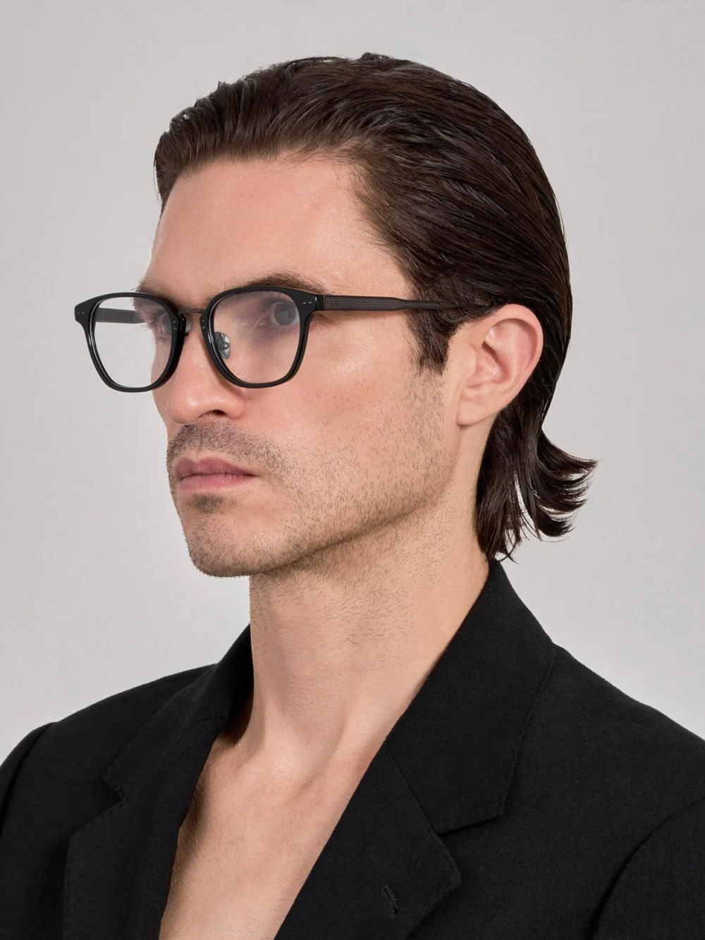 Linda Farrow Jeffrey Optical Frame, black matt nickel, view 4