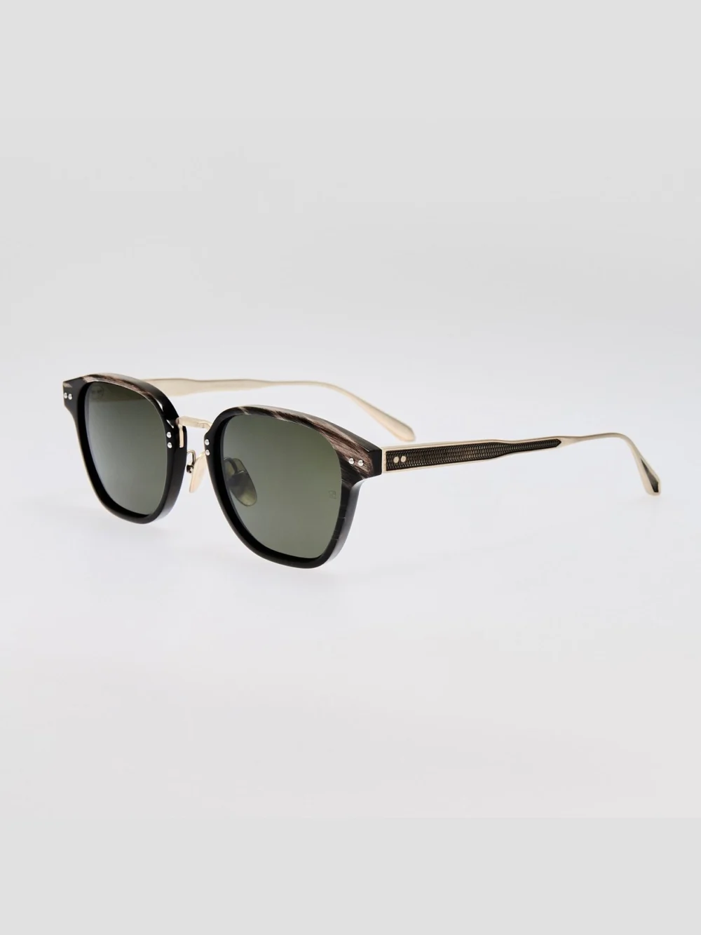 Linda Farrow Jeffrey Sunglasses, buffalo horn and 925 sterling silver, view 2