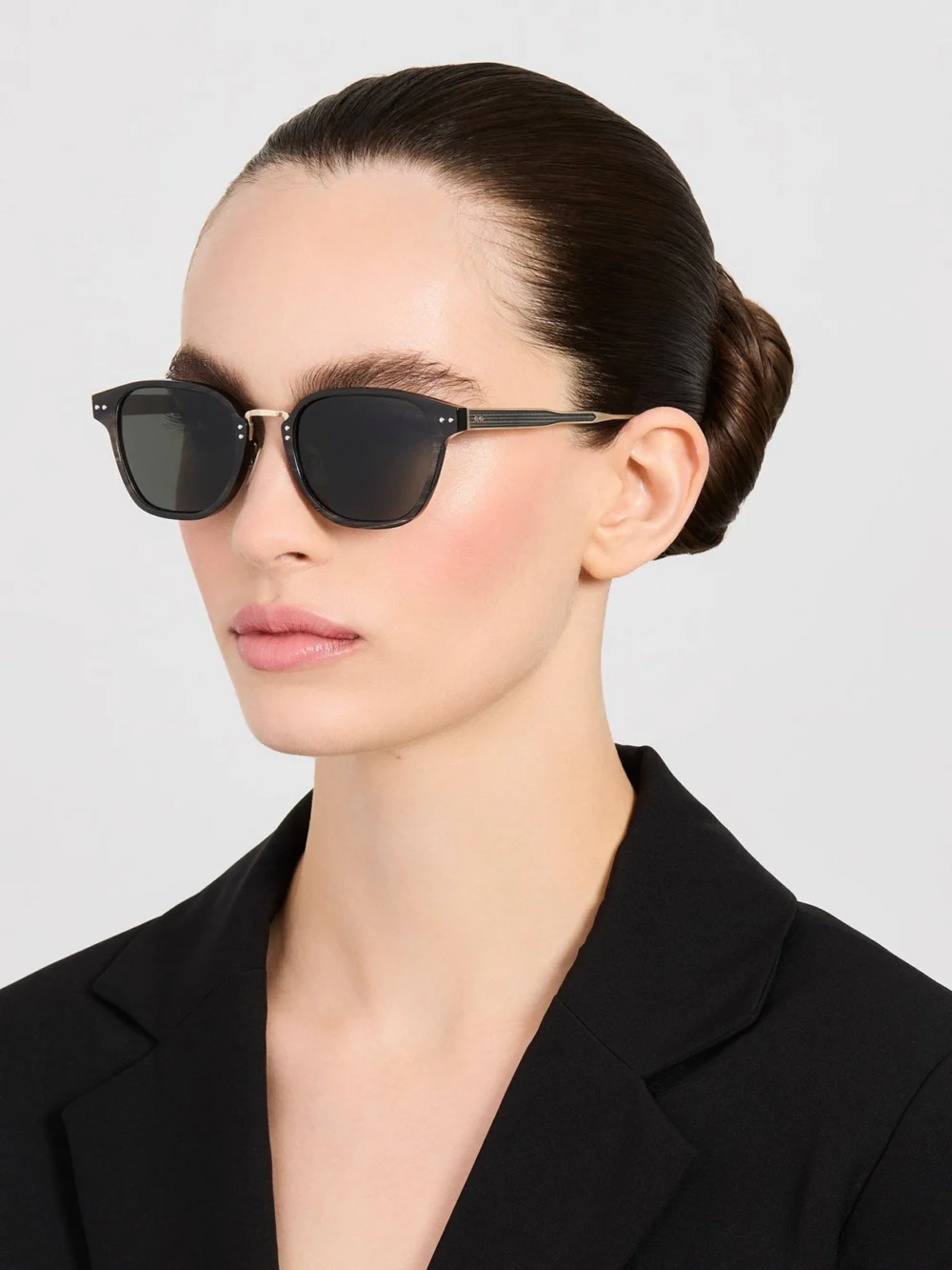 Linda Farrow Jeffrey Sunglasses, buffalo horn and 925 sterling silver, view 3