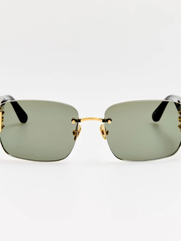 Linda Farrow Jessica Sunglasses in Black and Grey