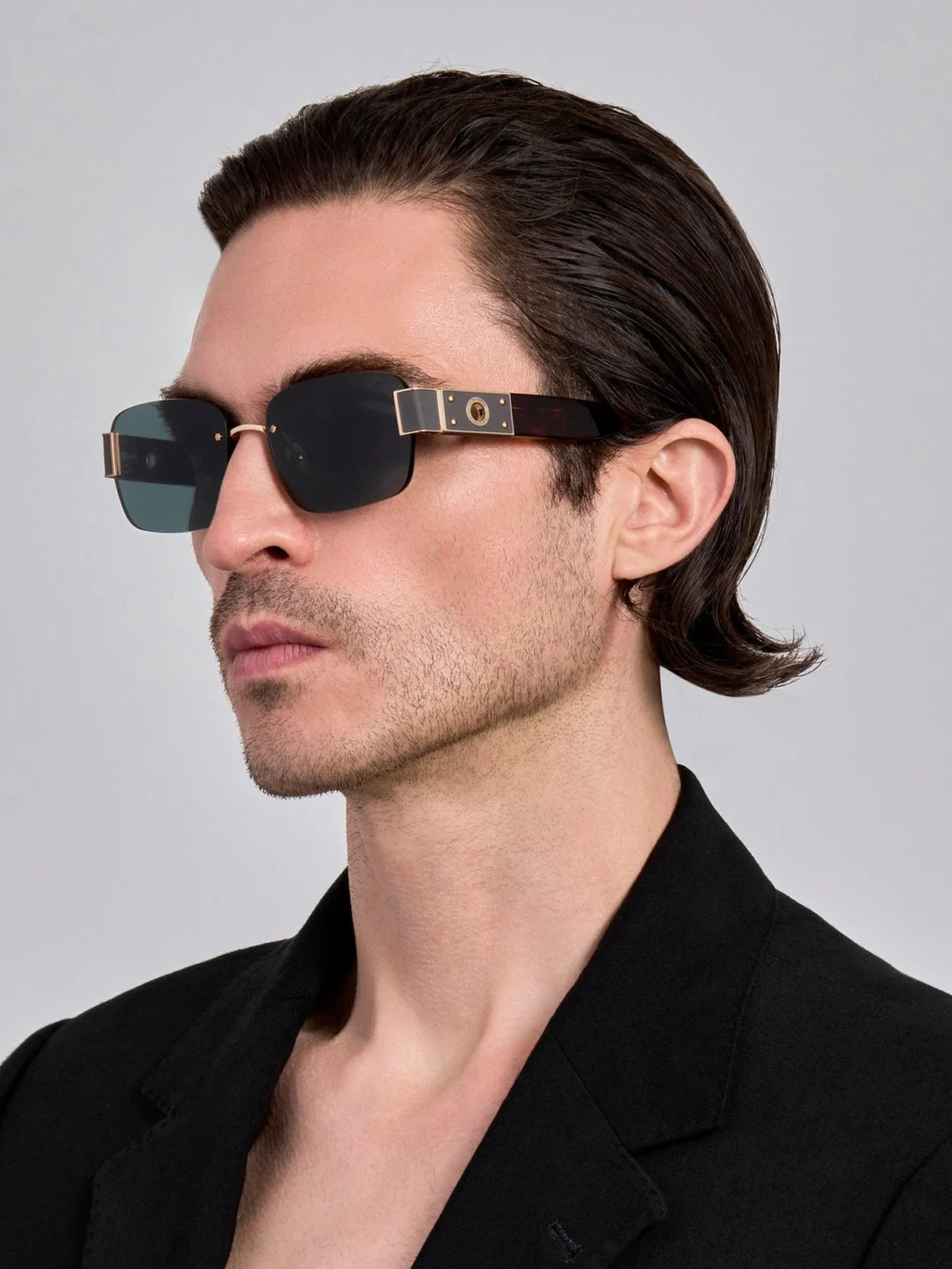Linda Farrow Jessica Sunglasses, dark tortoiseshell, view 4