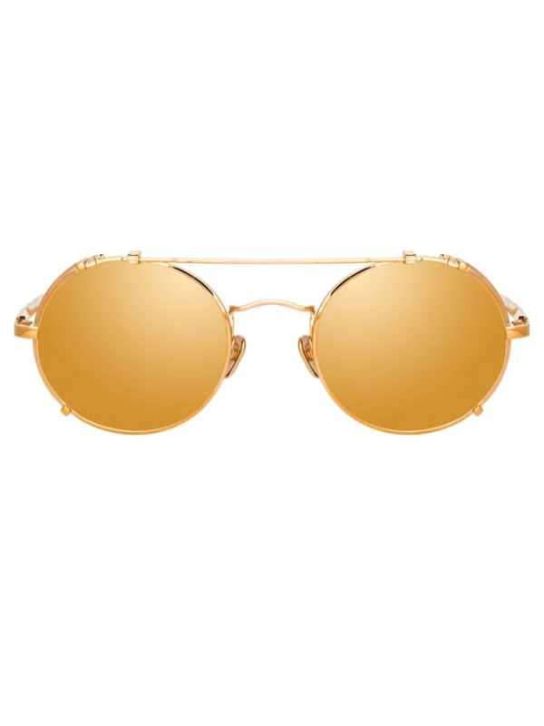 Linda Farrow Jimi Sunglasses in 18K Rose Gold