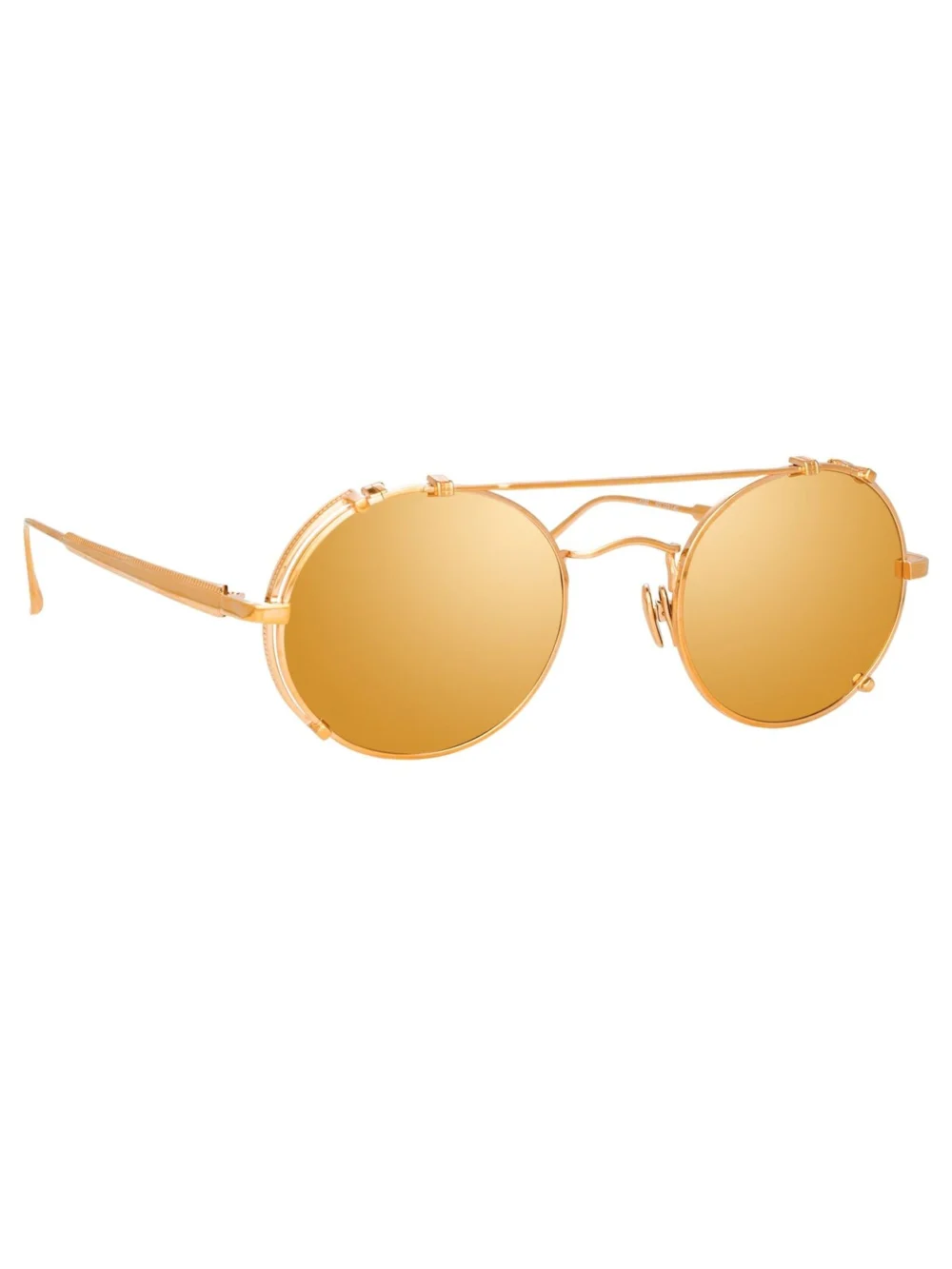 Linda Farrow Jimi Sunglasses, 18k rose gold, view 2