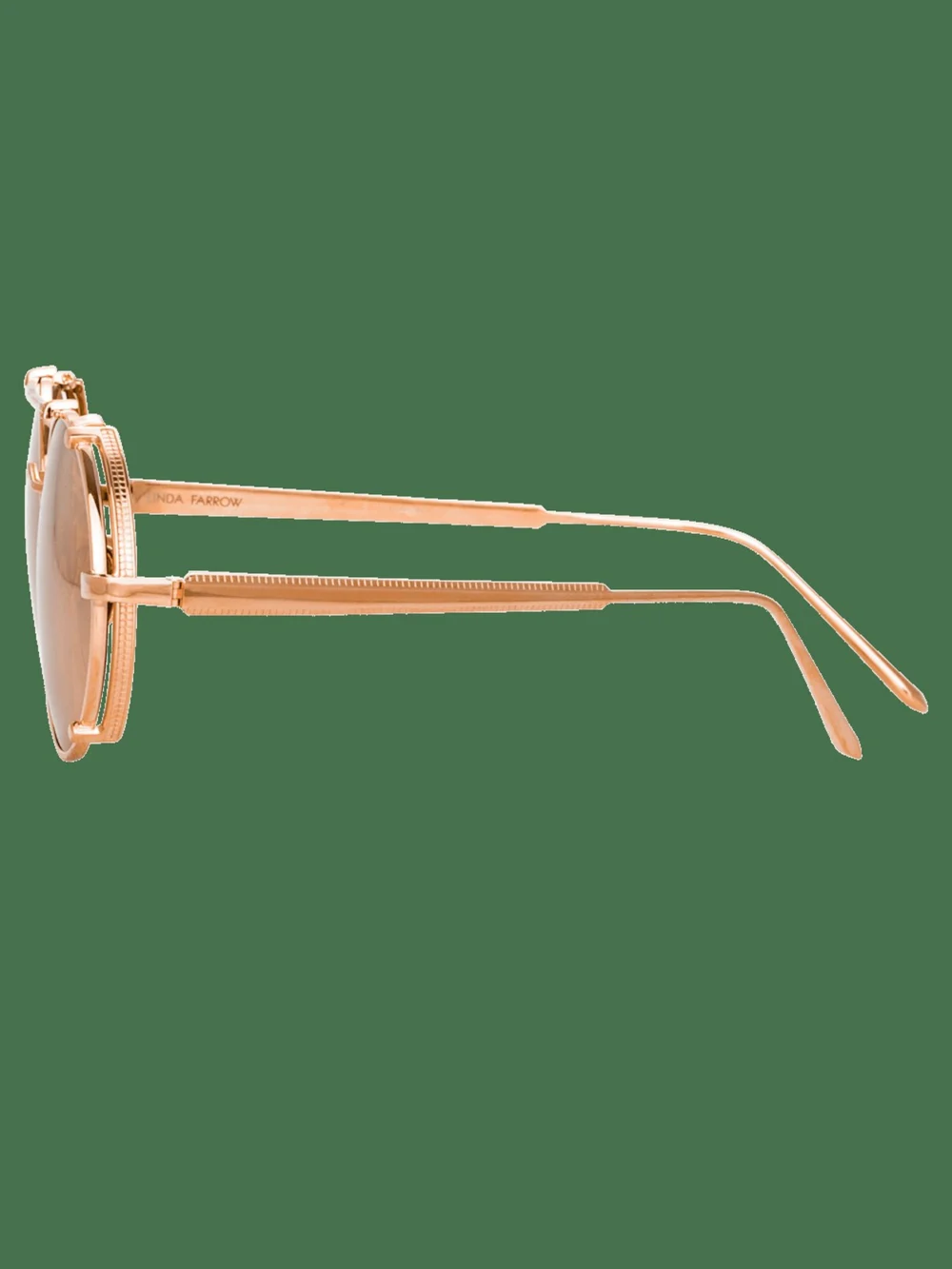 Linda Farrow Jimi Sunglasses, 18k rose gold, view 3