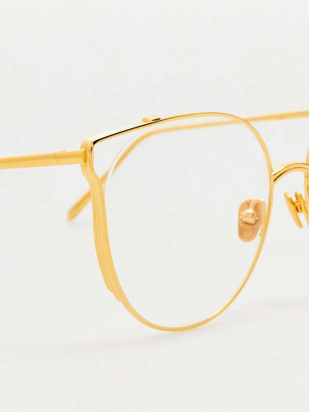 Linda Farrow Joanna Optical Frame, 22k yellow gold, view 5