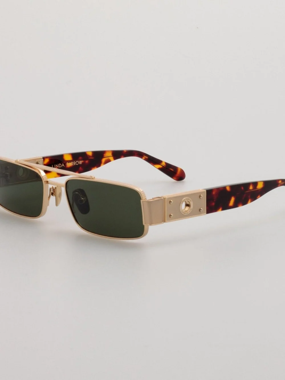 Linda Farrow Joey Sunglasses, tortoiseshell, view 2