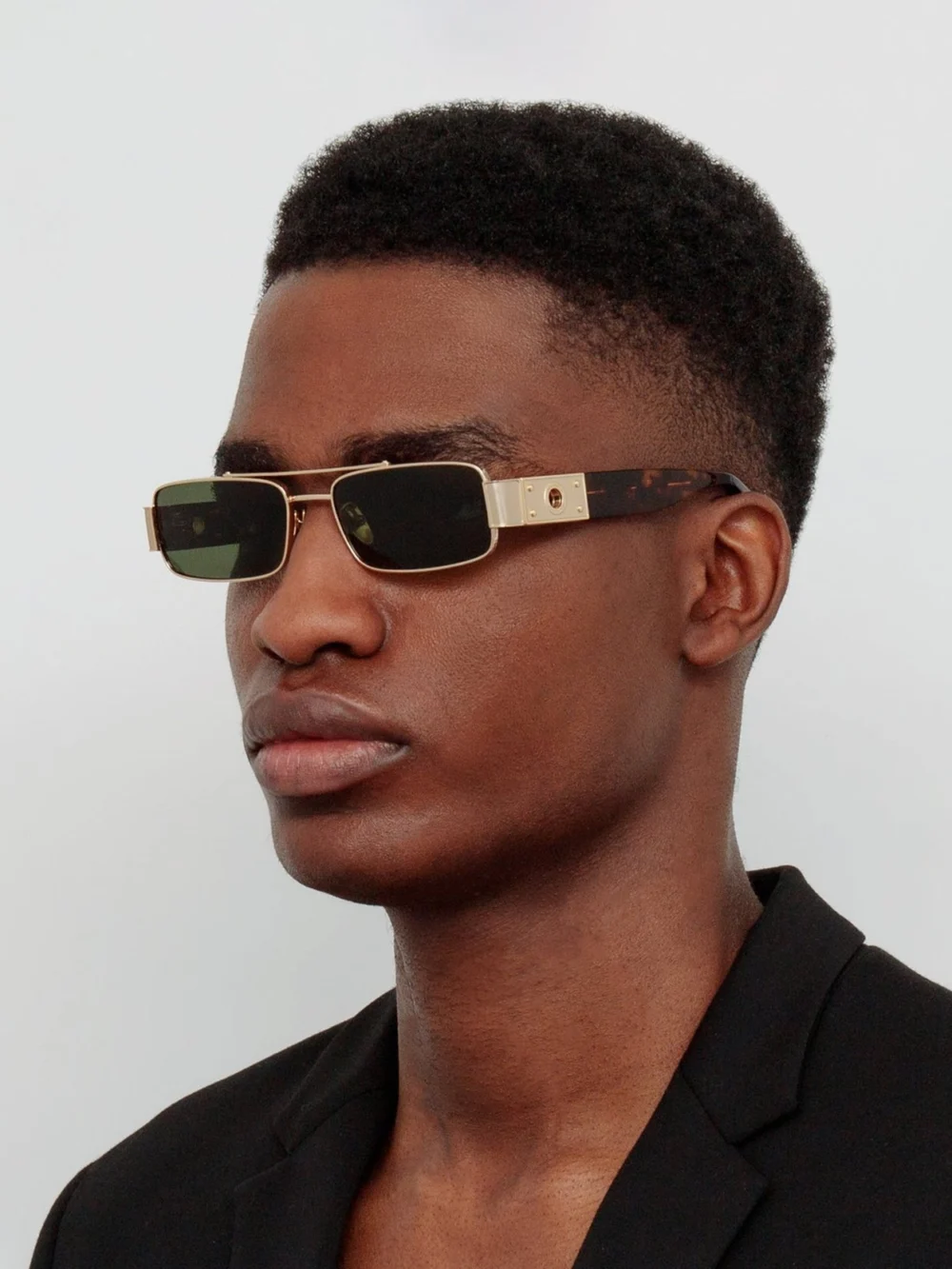 Linda Farrow Joey Sunglasses, tortoiseshell, view 4