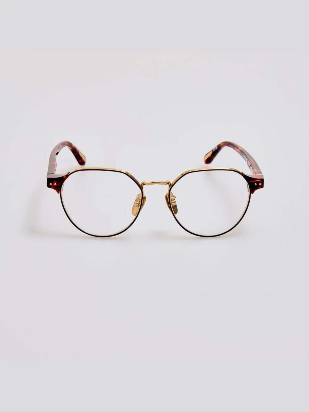 Linda Farrow Jonathan Angular Optical Frame in dark tortoiseshell