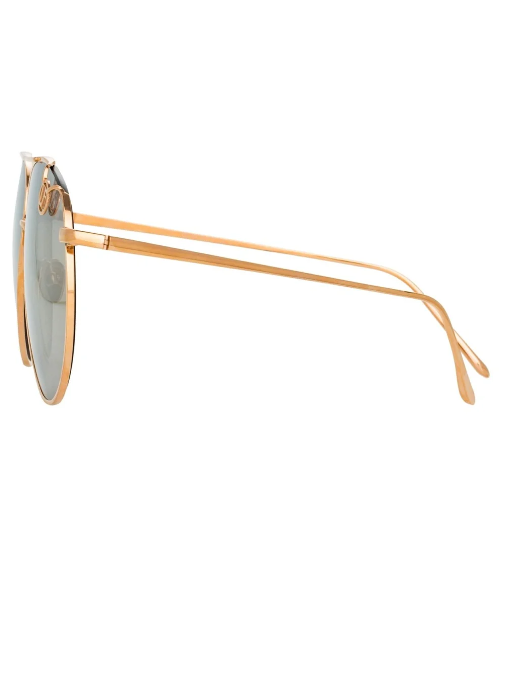 Linda Farrow Joni Sunglasses, 18k rose gold and platinum, view 2