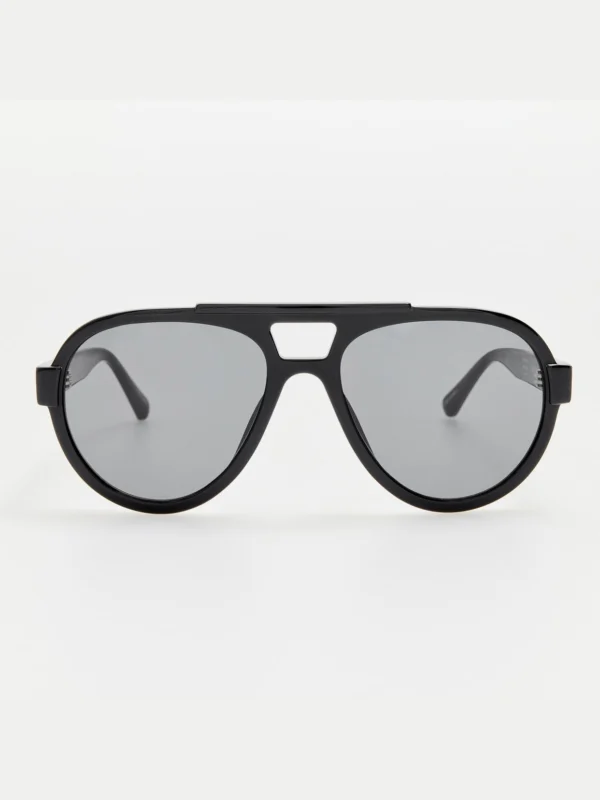 Linda Farrow Jurgen Aviator Sunglasses in Black