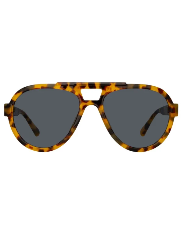 Linda Farrow Jurgen Aviator Sunglasses in Tortoiseshell