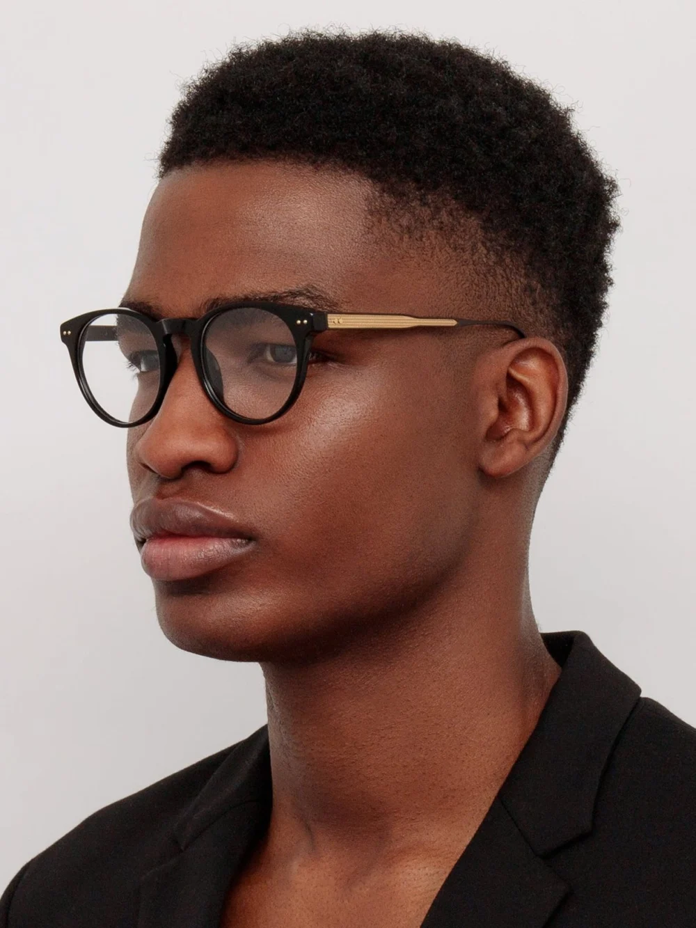 Linda Farrow Kaan Optical Frame, black, view 4