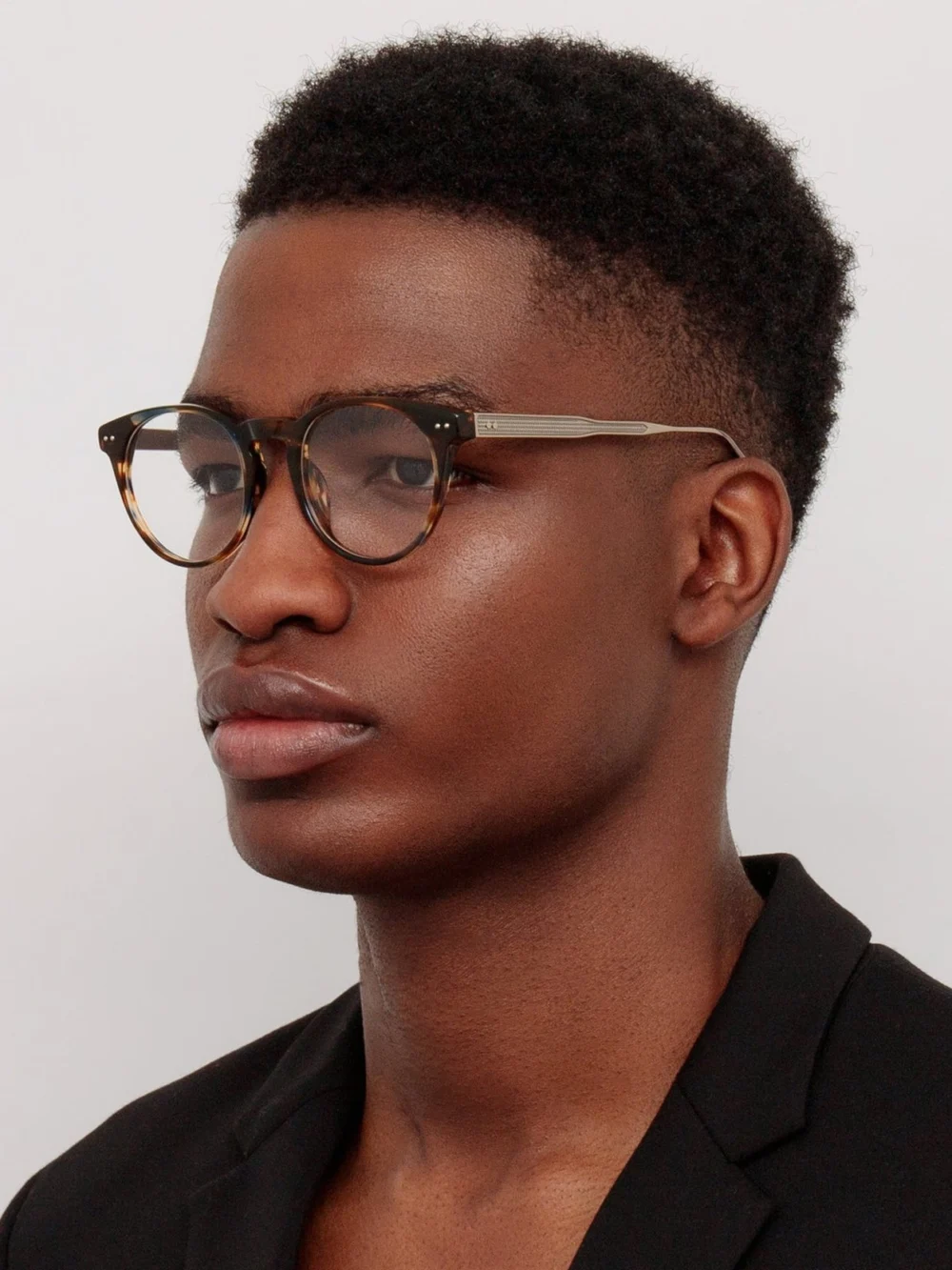 Linda Farrow Kaan Optical Frame, earth horn, view 4