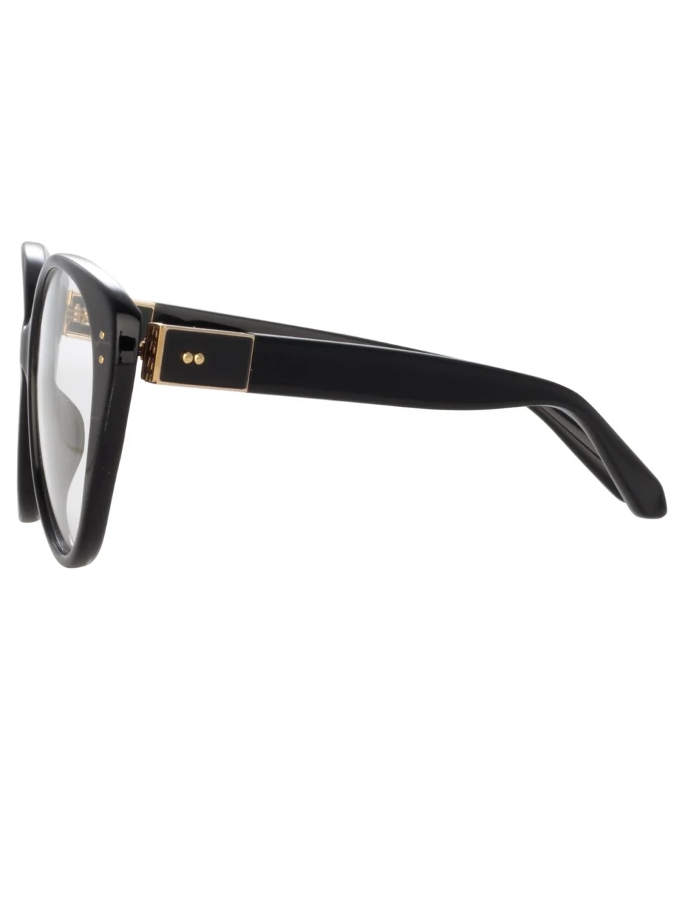 Linda Farrow Katia Optical Frame, black, view 2