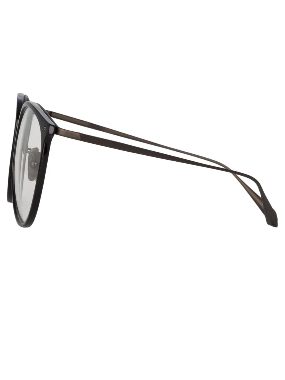 Linda Farrow Kings Optical Frame, matt black, view 2