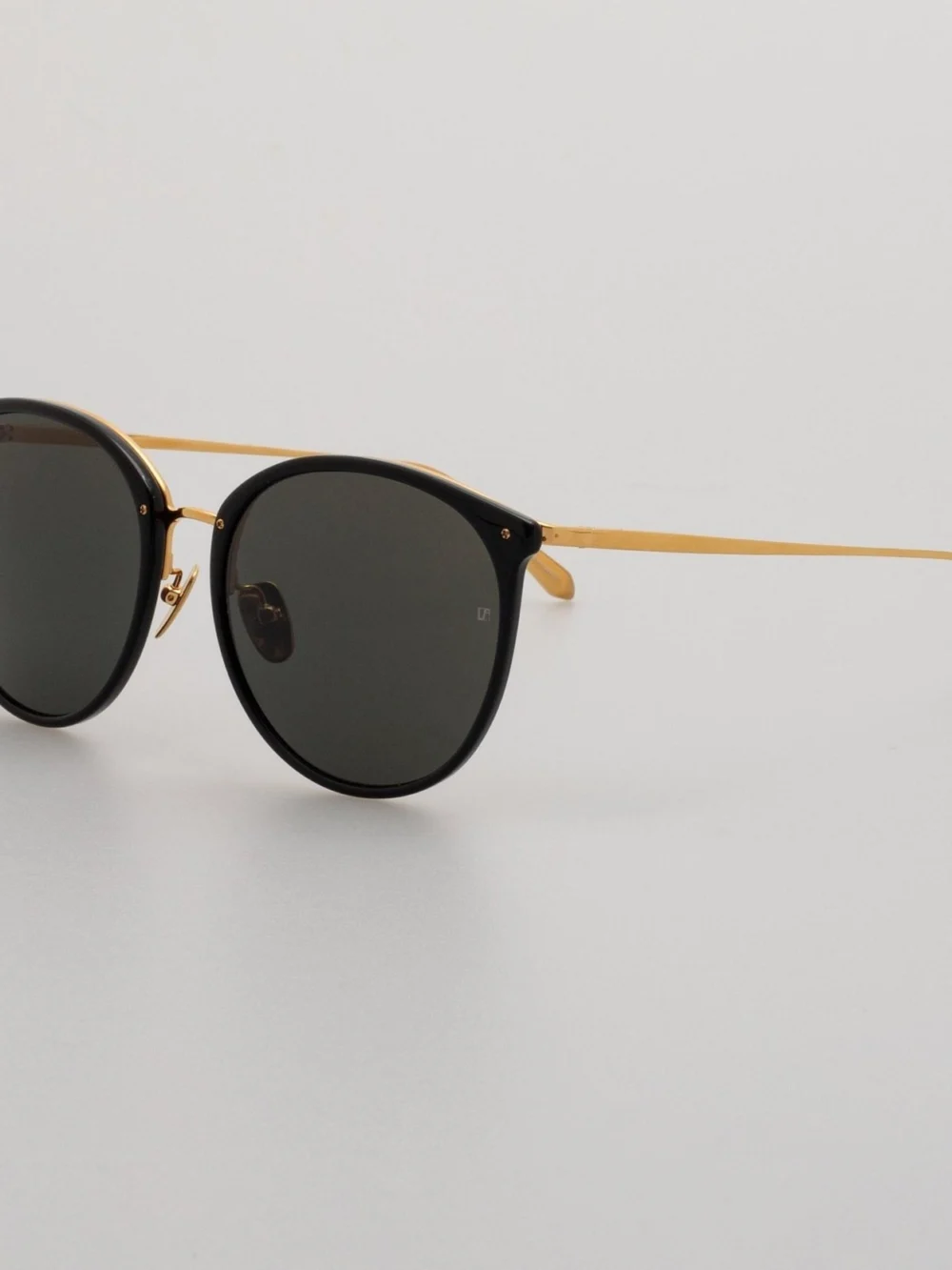 Linda Farrow Kings Sunglasses, black, view 2