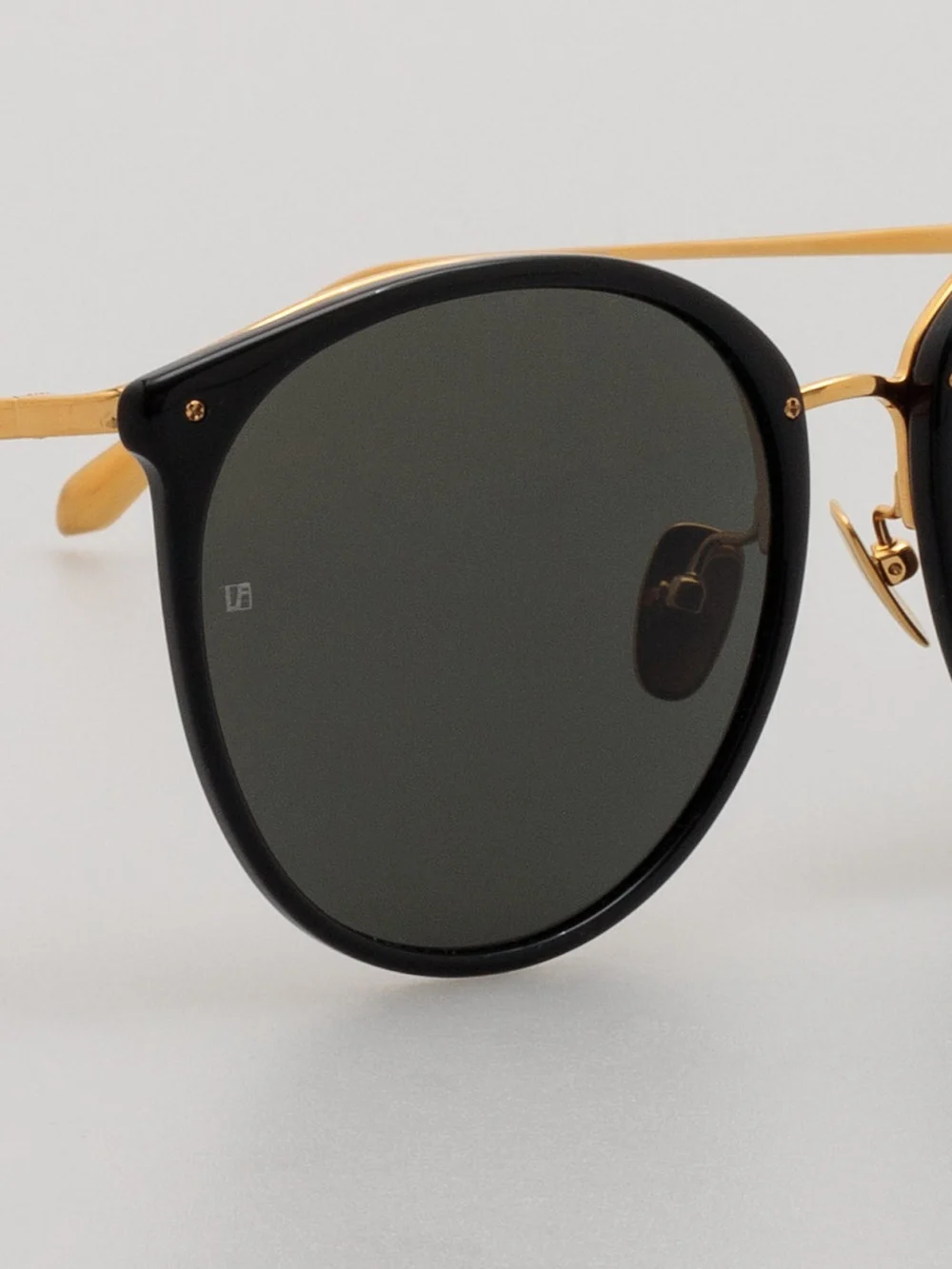 Linda Farrow Kings Sunglasses, black, view 5