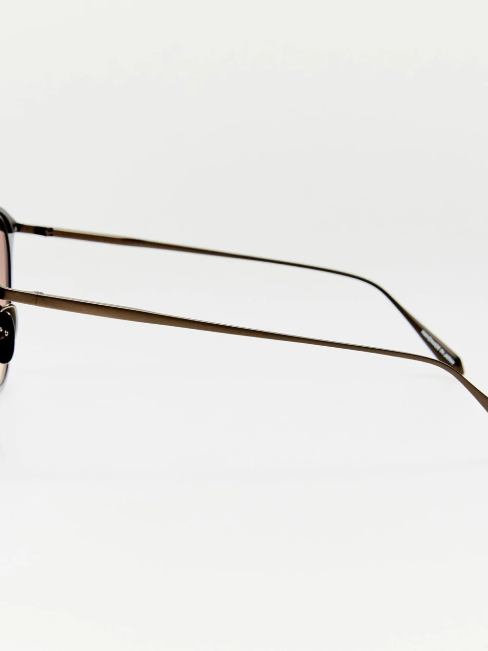 Linda Farrow Kings Sunglasses, matt nickel and mocha, view 2