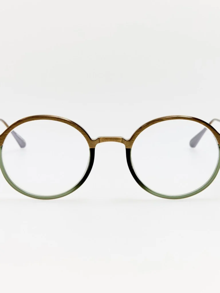 Linda Farrow Kit Optical in Antique Gold and Green