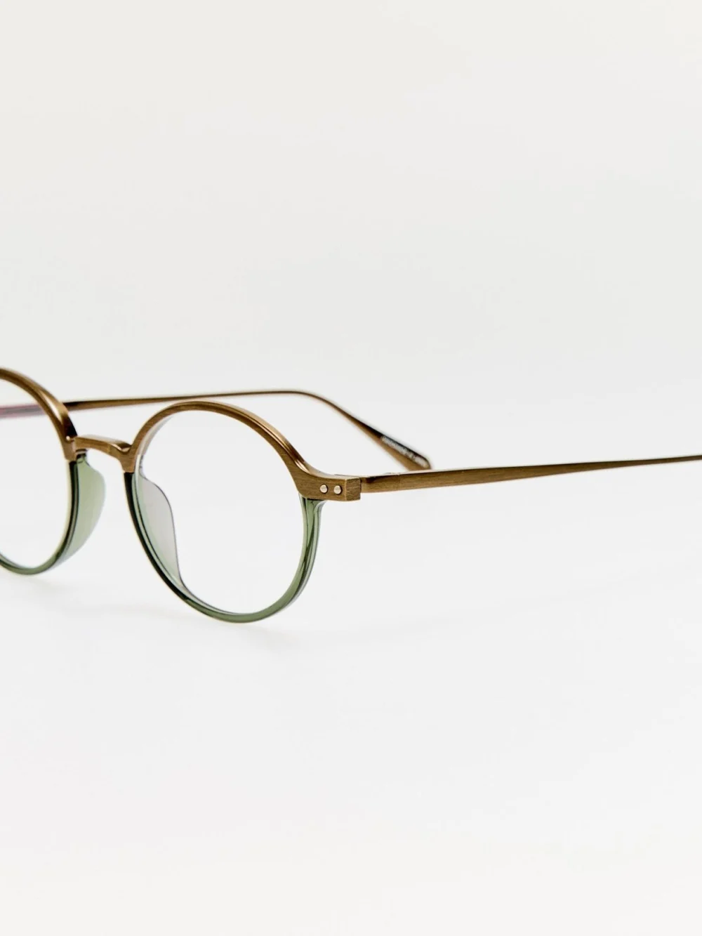 Linda Farrow Kit Optical, antique gold and green, view 2