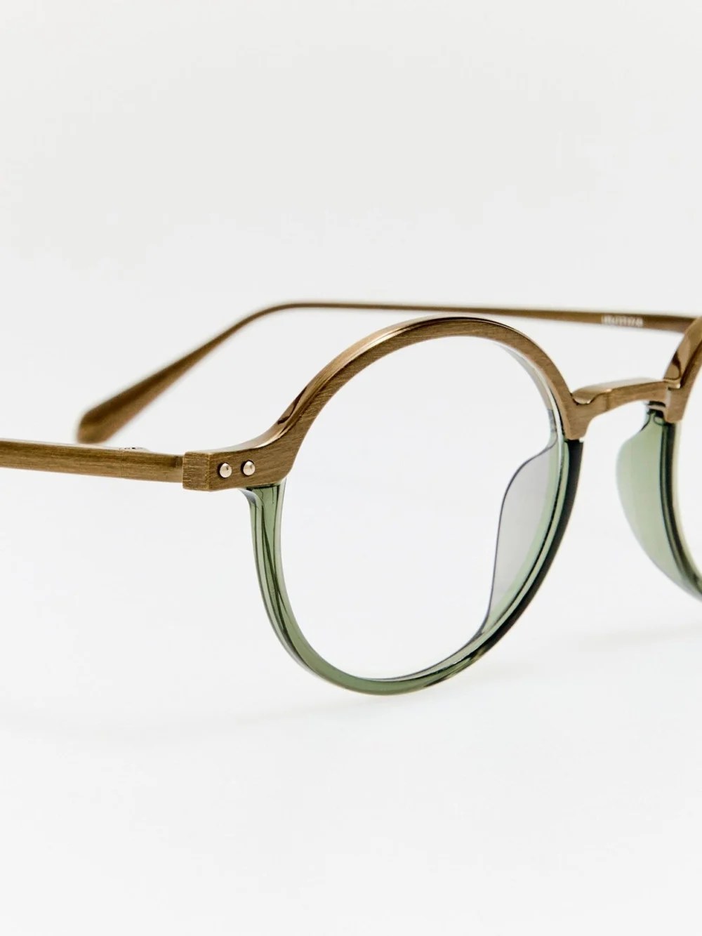 Linda Farrow Kit Optical, antique gold and green, view 6