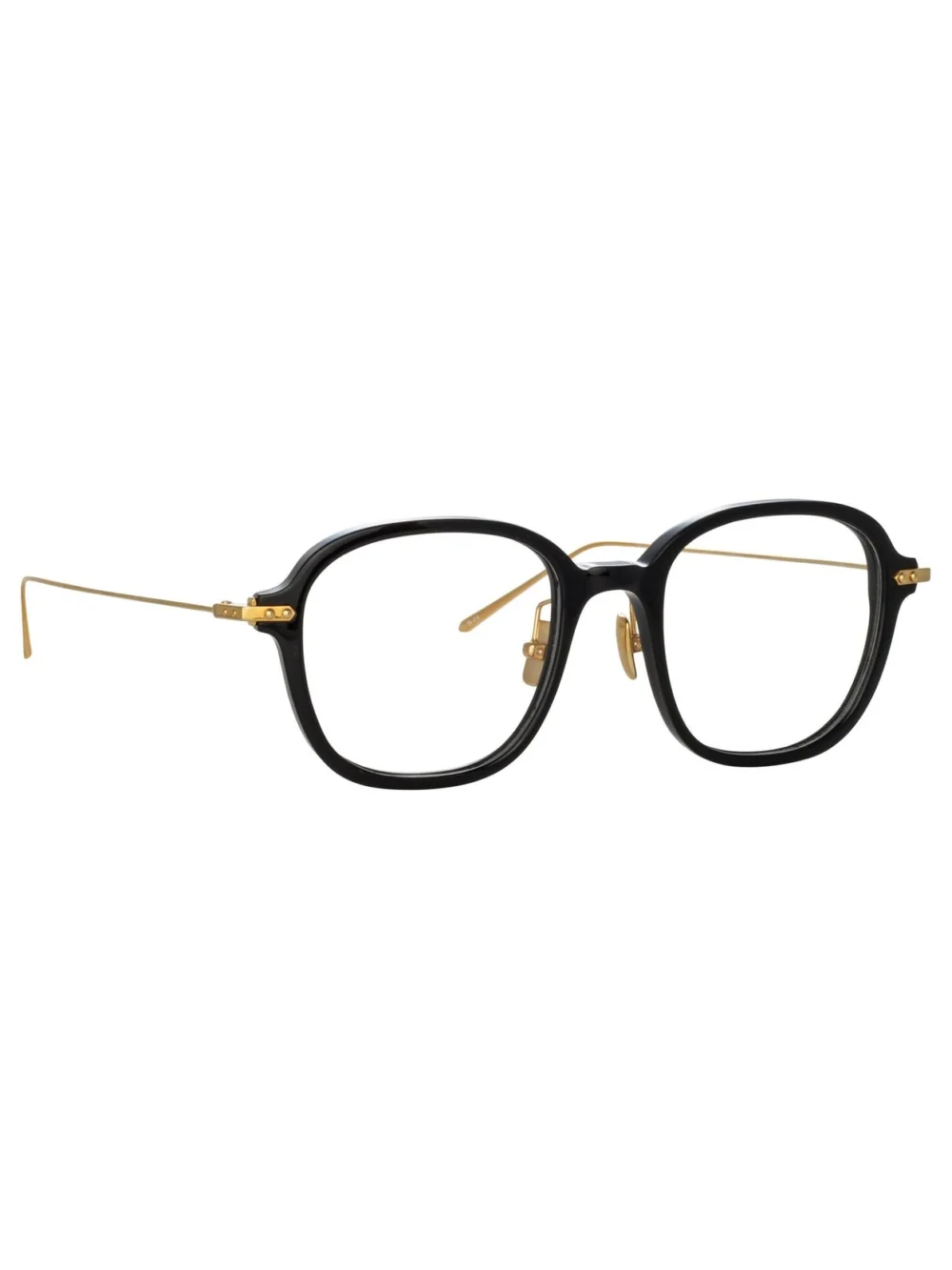 Linda Farrow Lane Square Optical Frame, black, view 2
