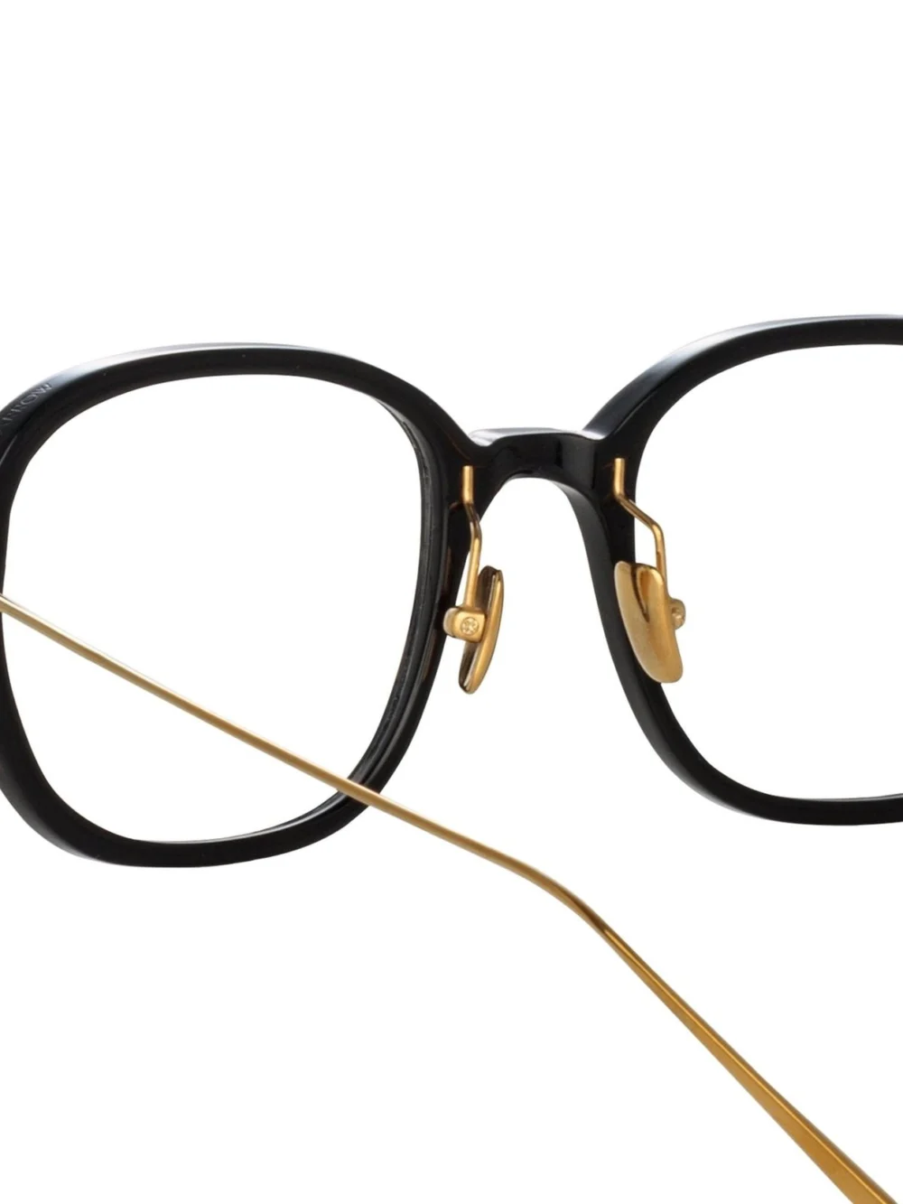 Linda Farrow Lane Square Optical Frame, black, view 6