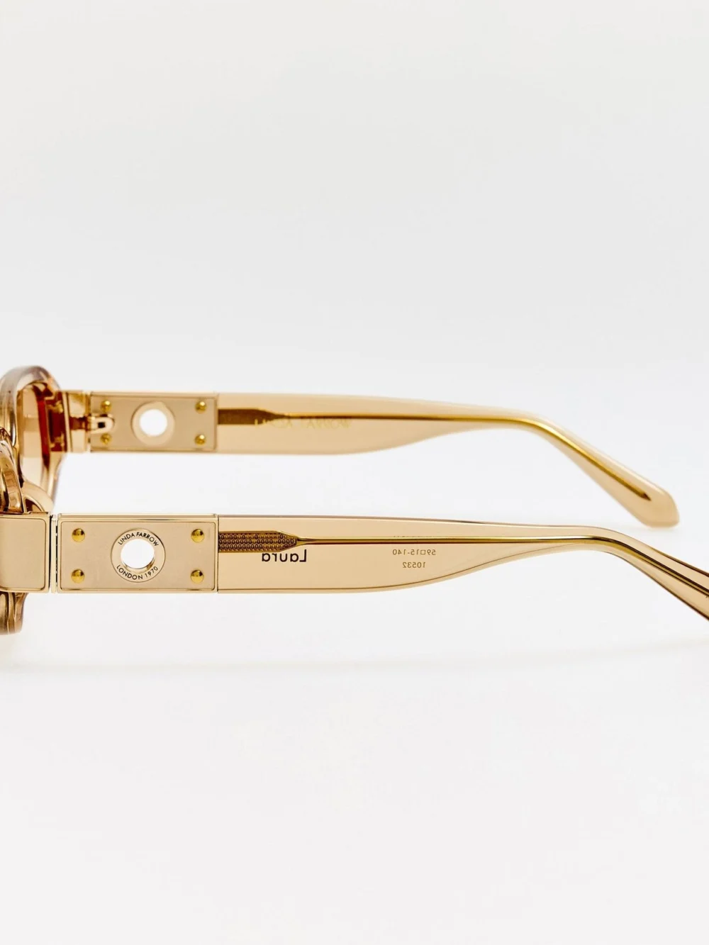 Linda Farrow Laura Sunglasses, honey, view 5