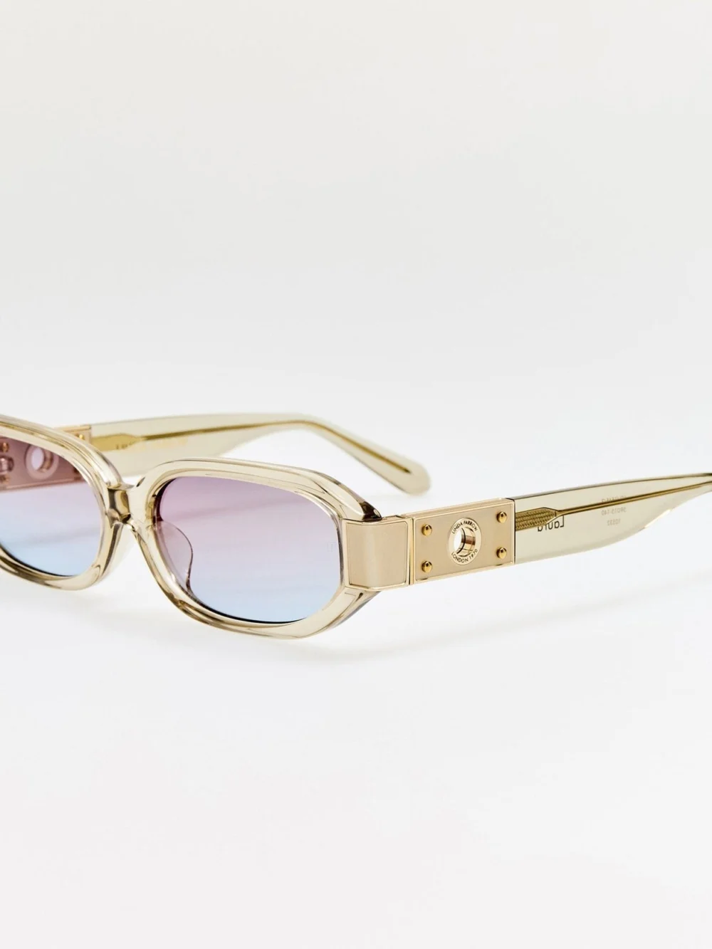 Linda Farrow Laura Sunglasses, truffle and dusk, view 2