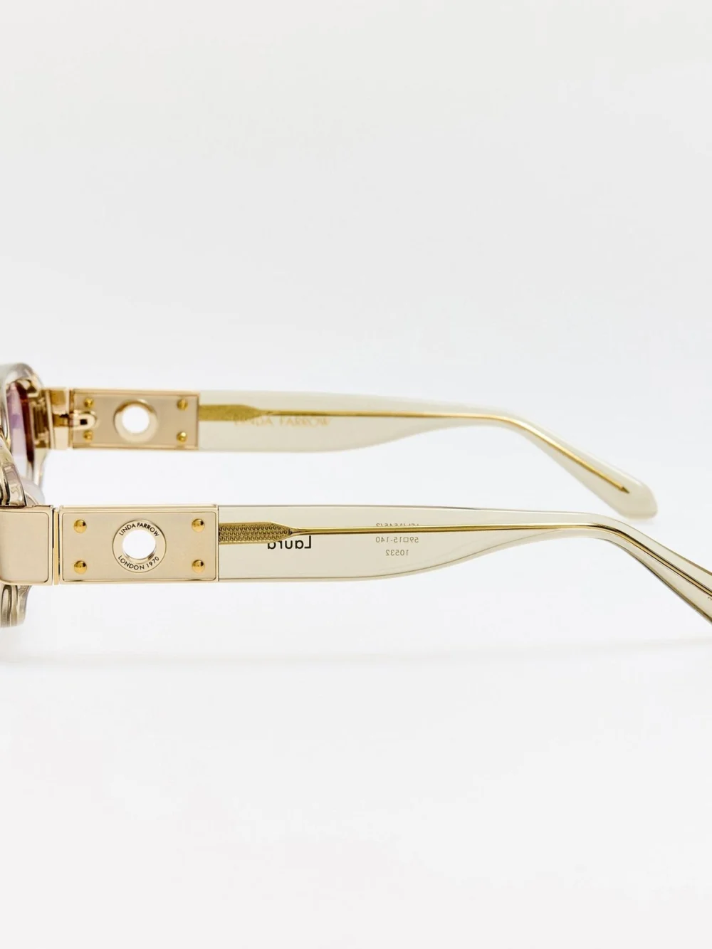 Linda Farrow Laura Sunglasses, truffle and dusk, view 5