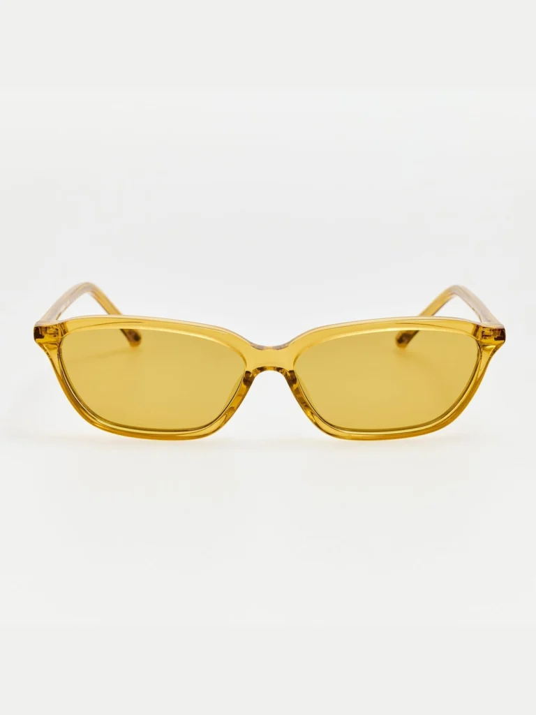 Linda Farrow Libby Sunglasses in Yellow