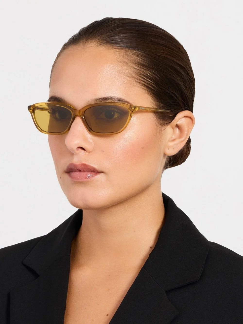 Linda Farrow Libby Sunglasses, yellow, view 3