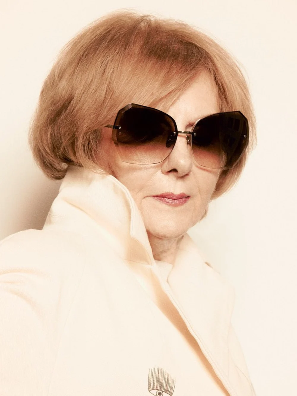 Linda Farrow Lila Sunglasses, 22k gold and mocha, view 5