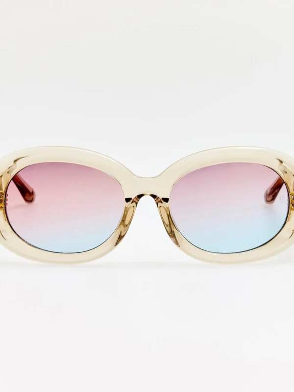 Linda Farrow Lina Sunglasses in Truffle and Dusk