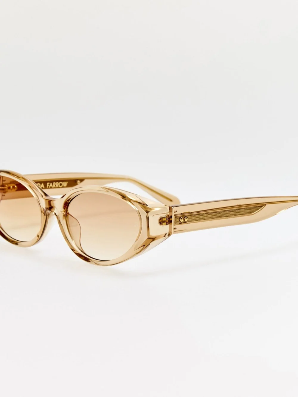 Linda Farrow Lyra Sunglasses, honey, view 2
