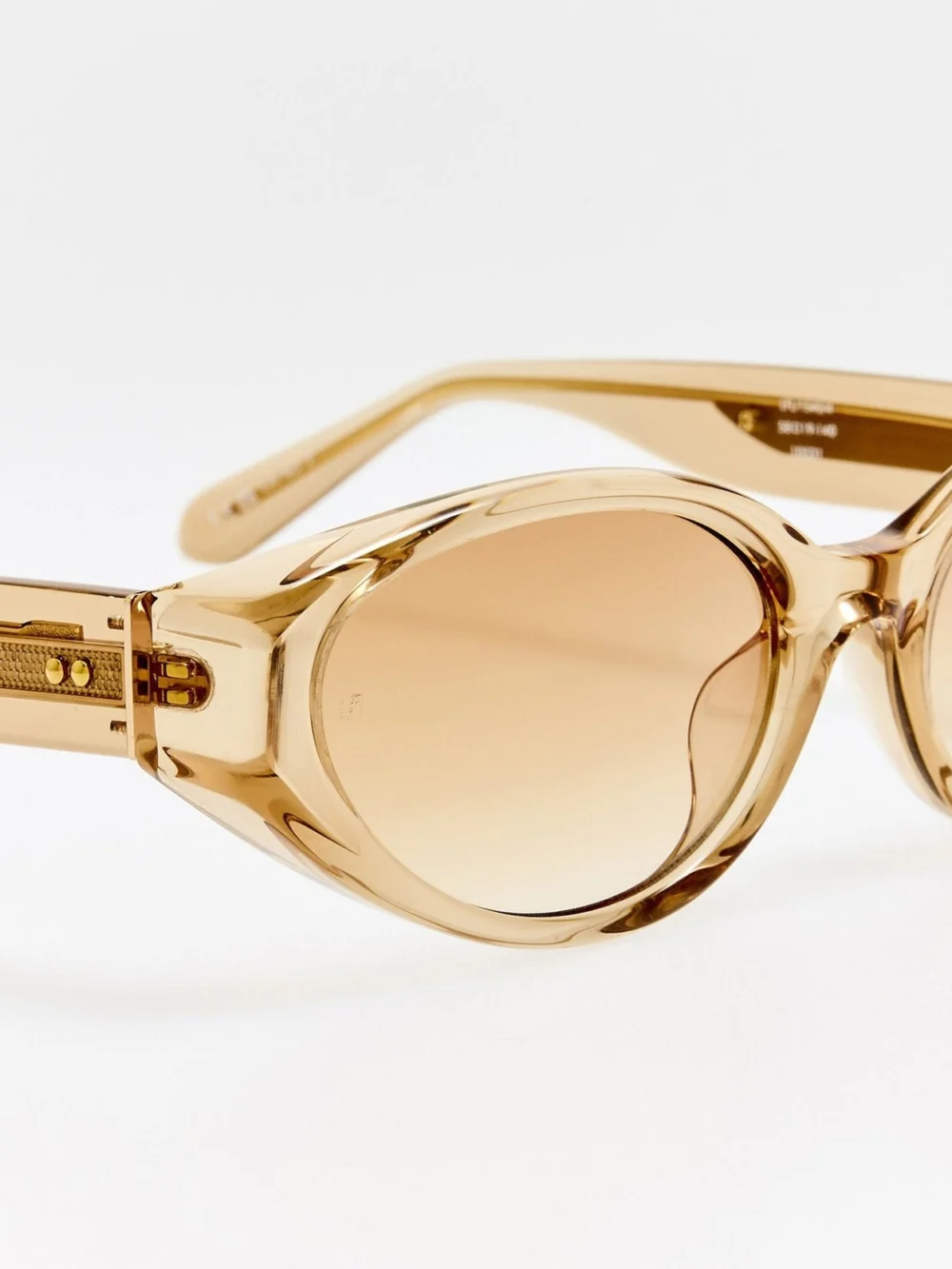 Linda Farrow Lyra Sunglasses, honey, view 4