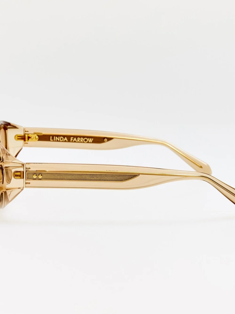 Linda Farrow Lyra Sunglasses, honey, view 5