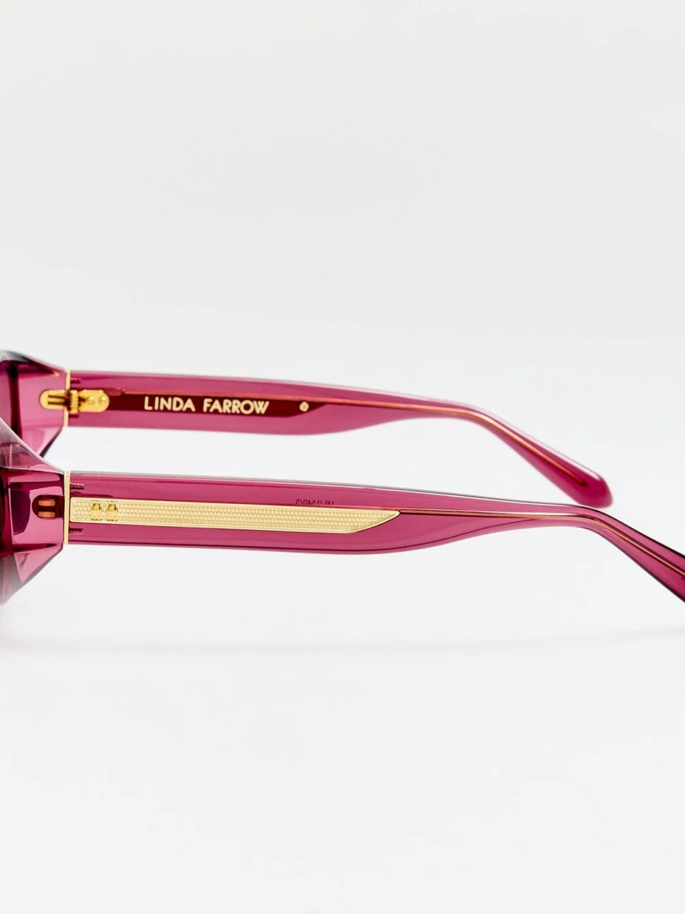 Linda Farrow Lyra Sunglasses, wine, view 4