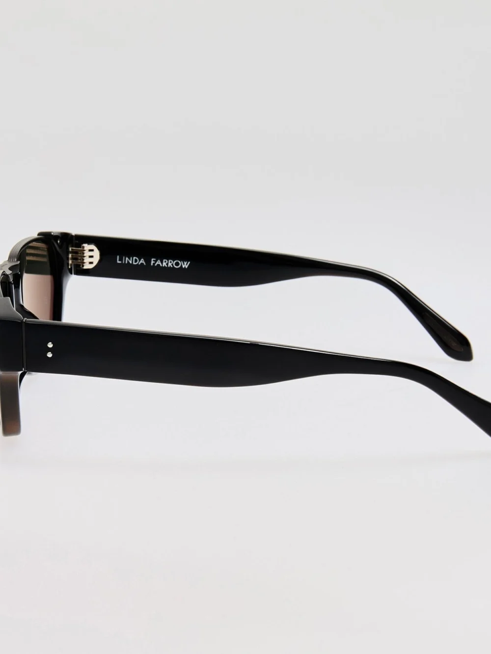 Linda Farrow Marcel Sunglasses, black matt nickel, view 5