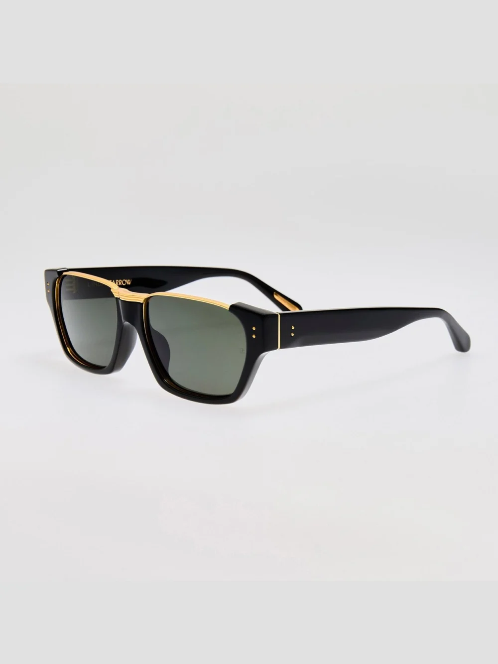Linda Farrow Marcel Sunglasses, black, view 2