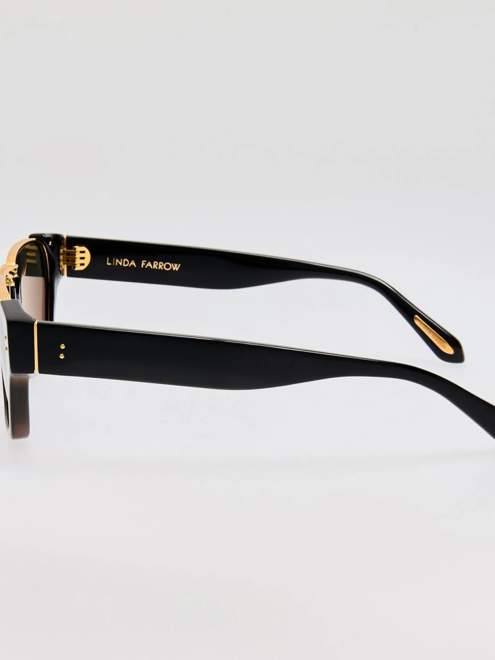 Linda Farrow Marcel Sunglasses, black, view 6
