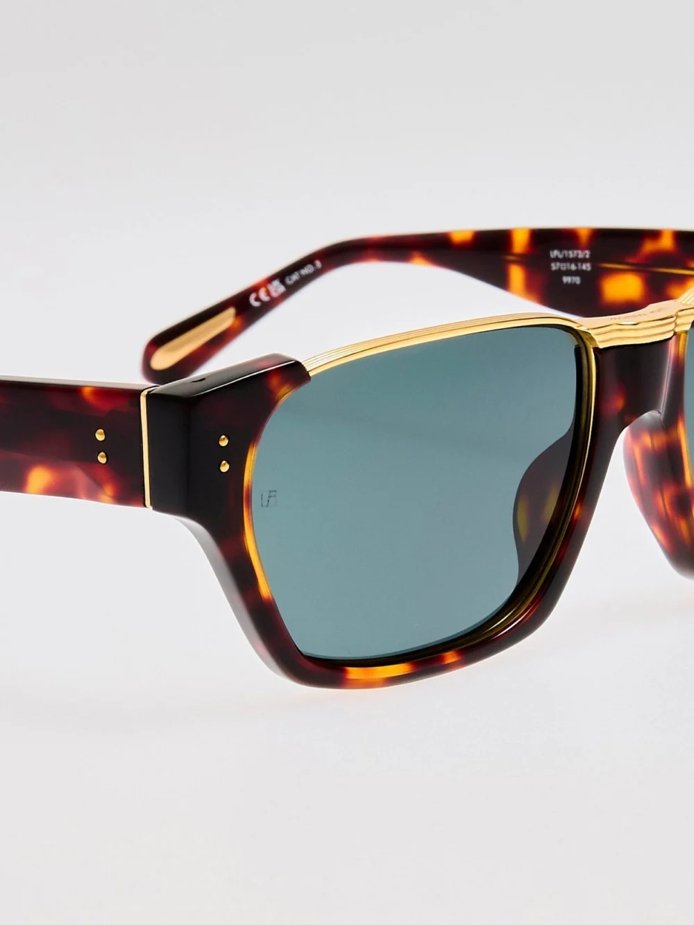 Linda Farrow Marcel Sunglasses, dark tortoiseshell, view 5