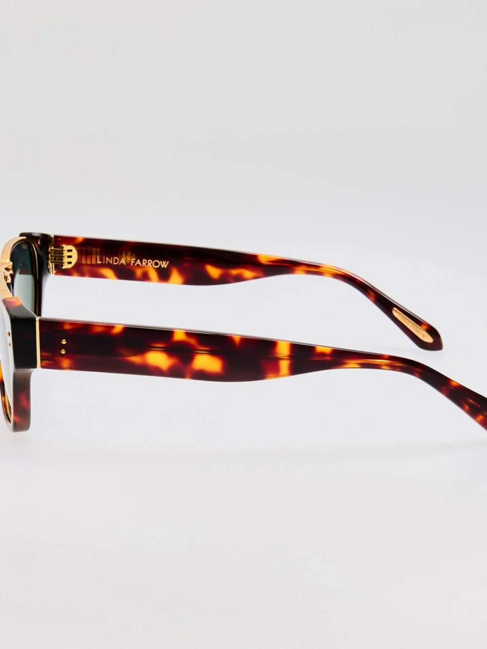 Linda Farrow Marcel Sunglasses, dark tortoiseshell, view 6