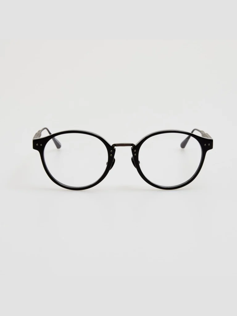 Linda Farrow Marco Optical Frame in Black Matt Nickel